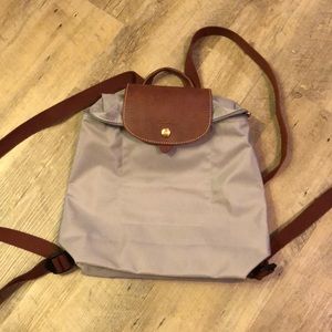 Longchamp Le Pilage backpack light gray